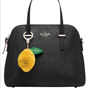 Kate spade yellow green lemon keychain